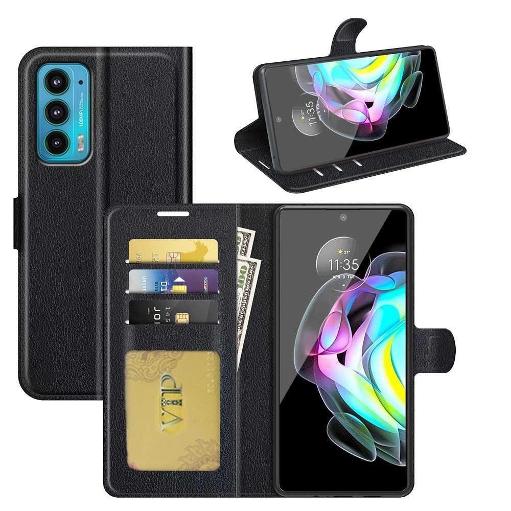 Leather Folio Wallet Case for Motorola Moto Edge (2021) Leather Folio Wallet Case for Motorola Moto Edge (2021)
